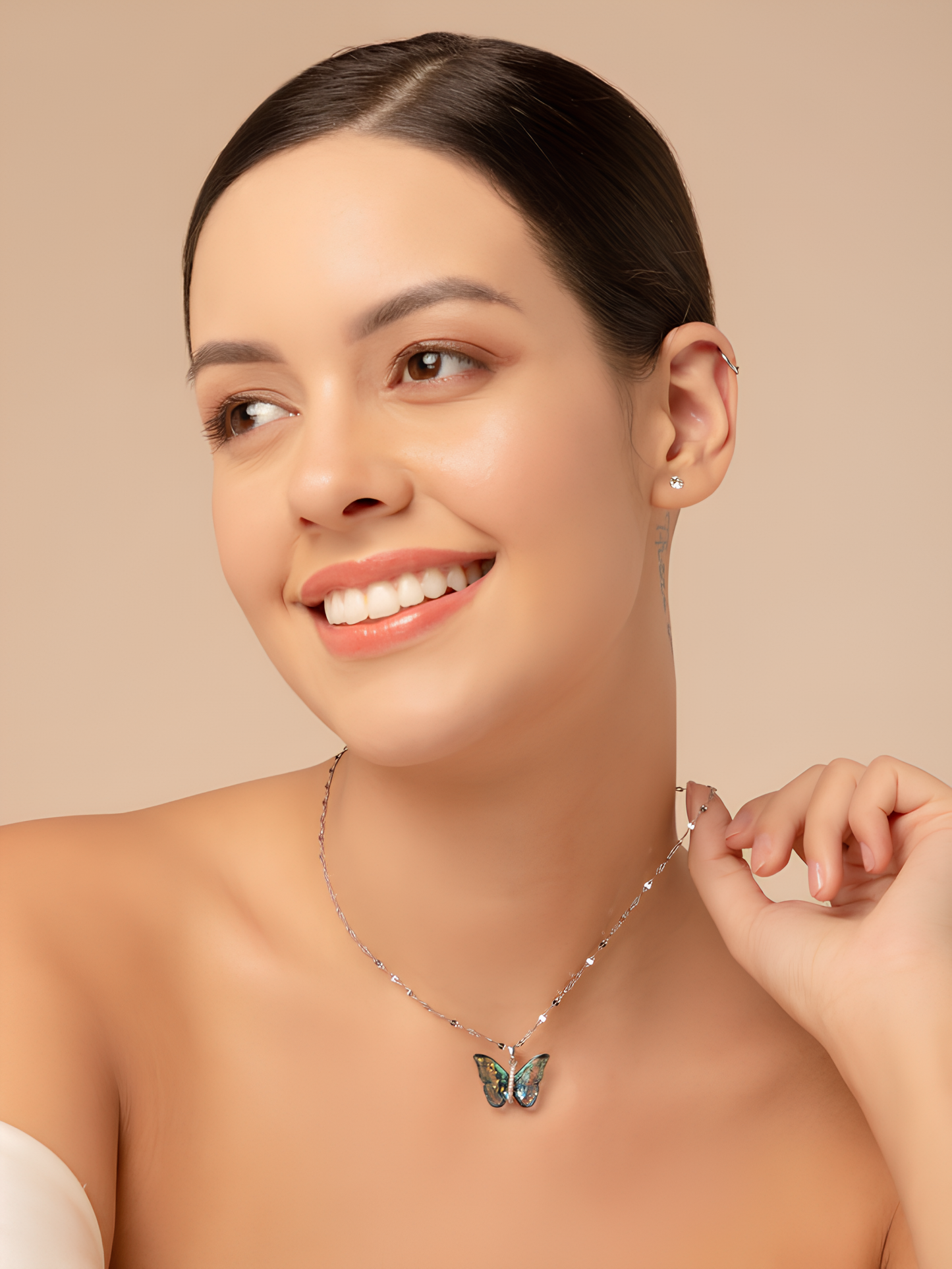 Black Sugar Blue Butterfly Pendant Necklace β Stainless Steel, Luxury and Elegant Necklace